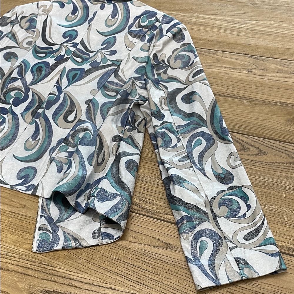 Joseph Ribkoff NWOT Moto Jacket 231951 Swirl Pattern Blazer- Size Medium - Picture 7 of 15